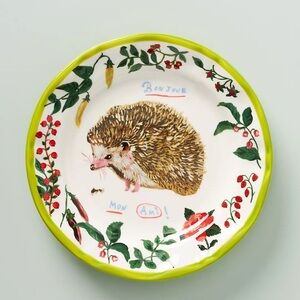 Nathalie Lete Charmante Dinner Plate-LIME